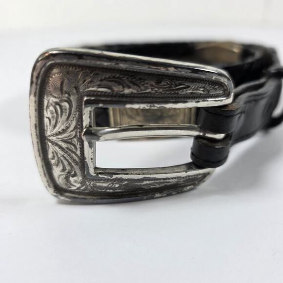Justin Belt Womens 32 Brown Double Rope Braid Conchos Western Top Grain Cowhide main image 9